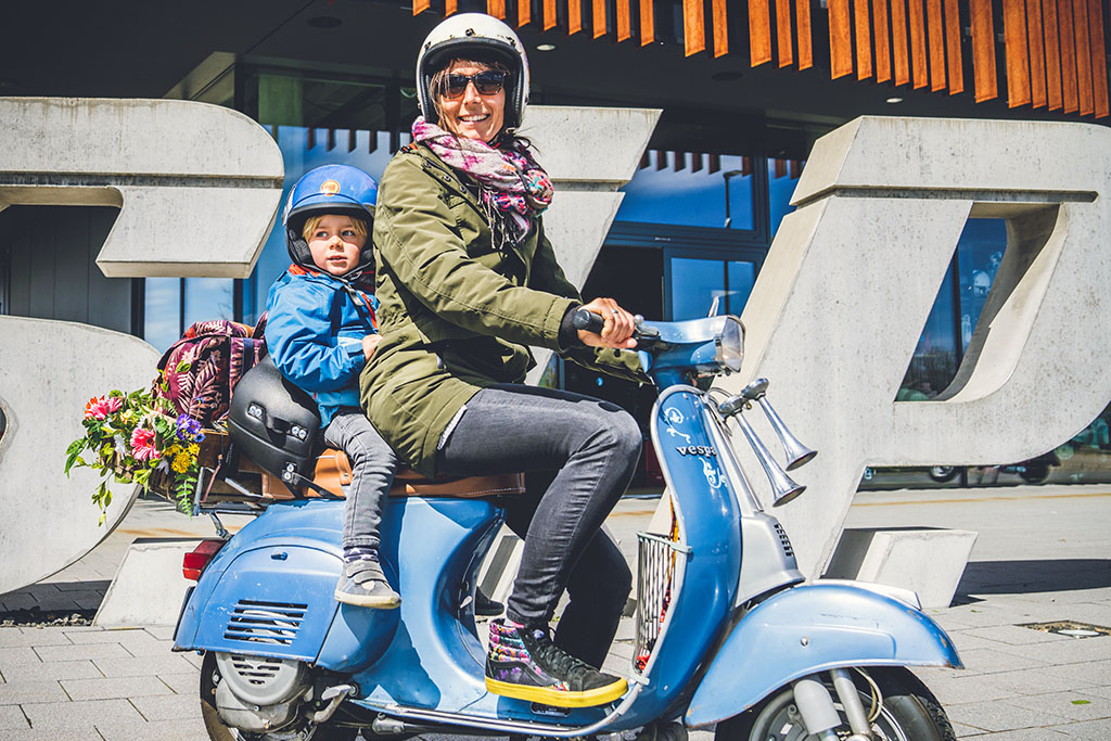 Kindersitz für die Vespa