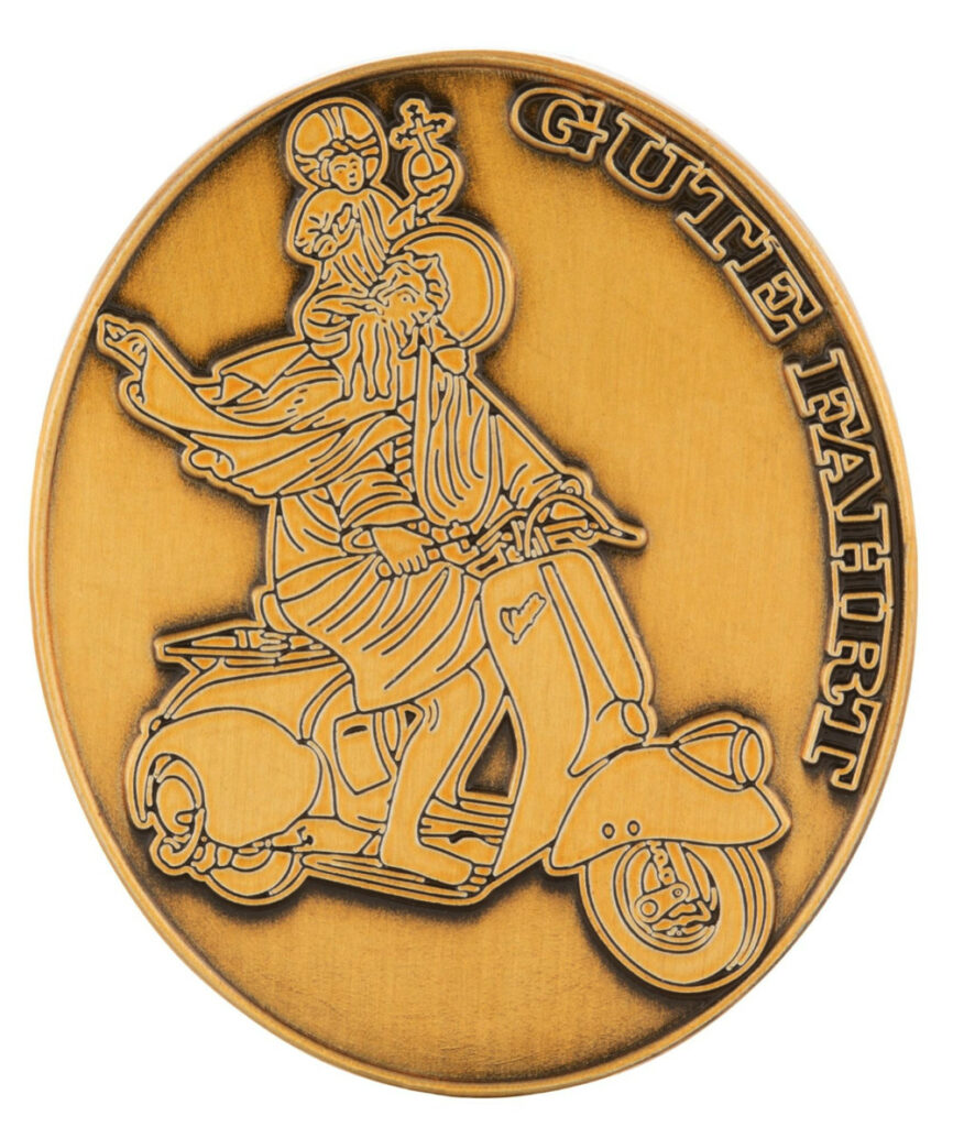 Christophorus badge old gold
