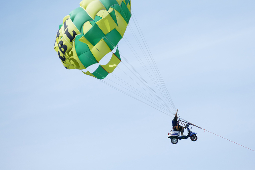 vespa Parasailing in the air