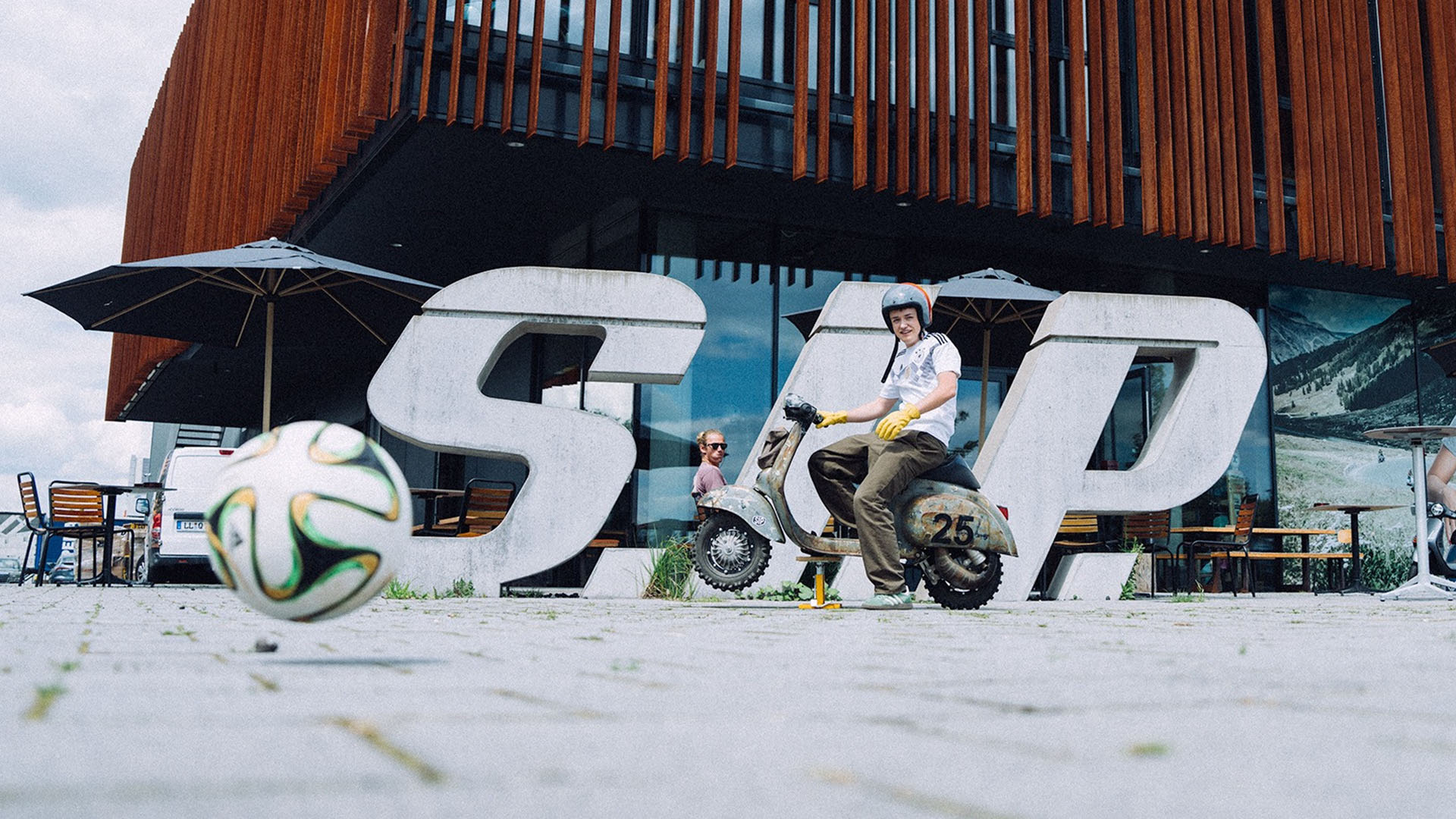 European Football Championship photo competition: Vespa meets soccer